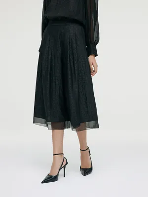 Xiang Yun Silk Mid-Calf Women Culottes