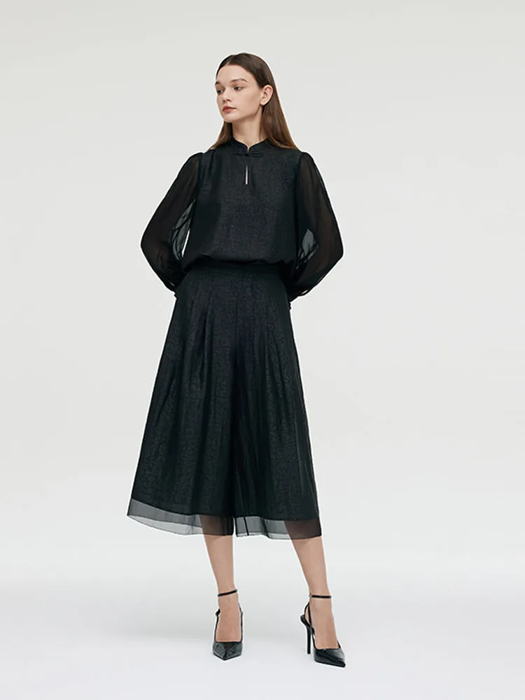 Xiang Yun Silk Mid-Calf Women Culottes