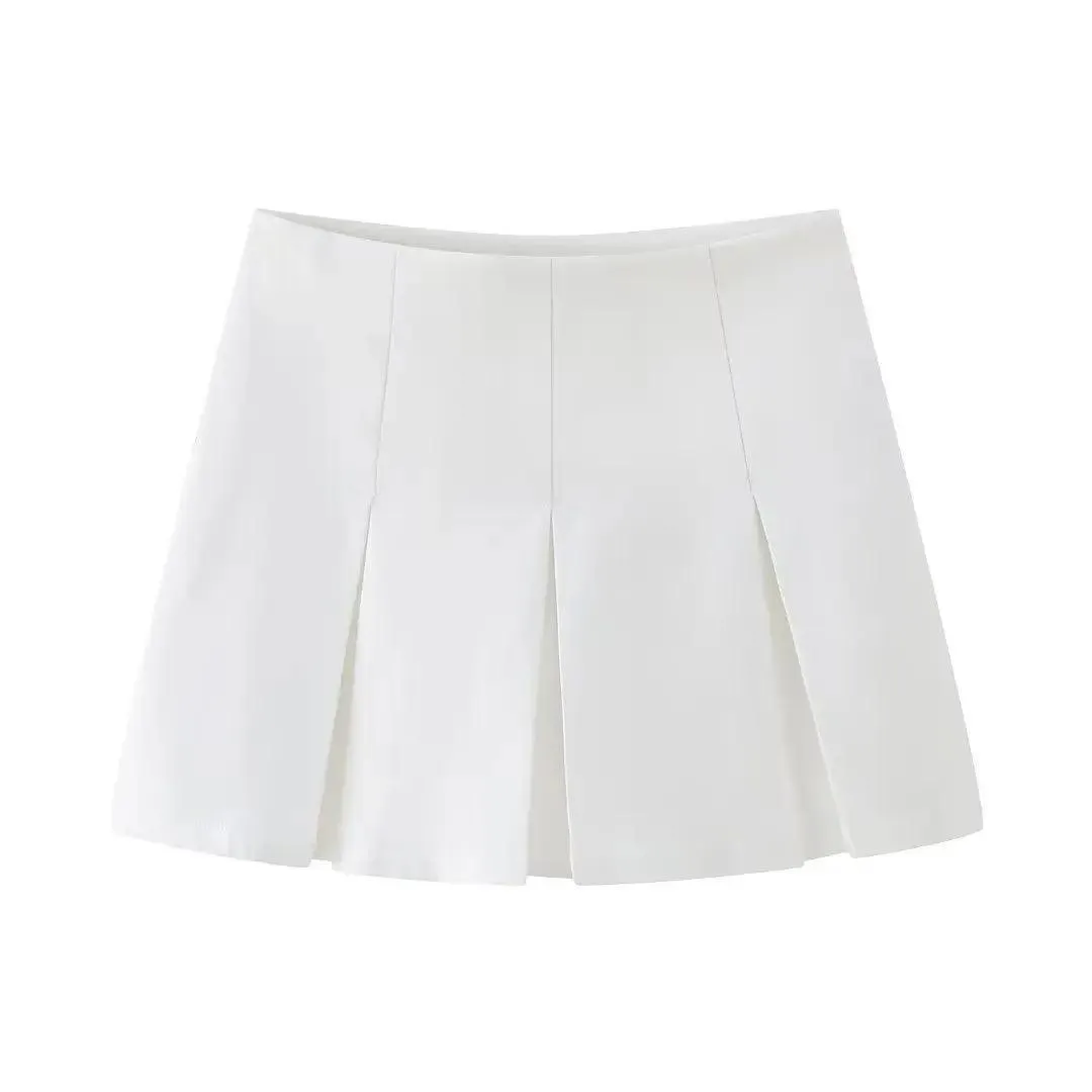 ZEVITY High Waist Pleated Culottes Shorts: Chic Summer Style